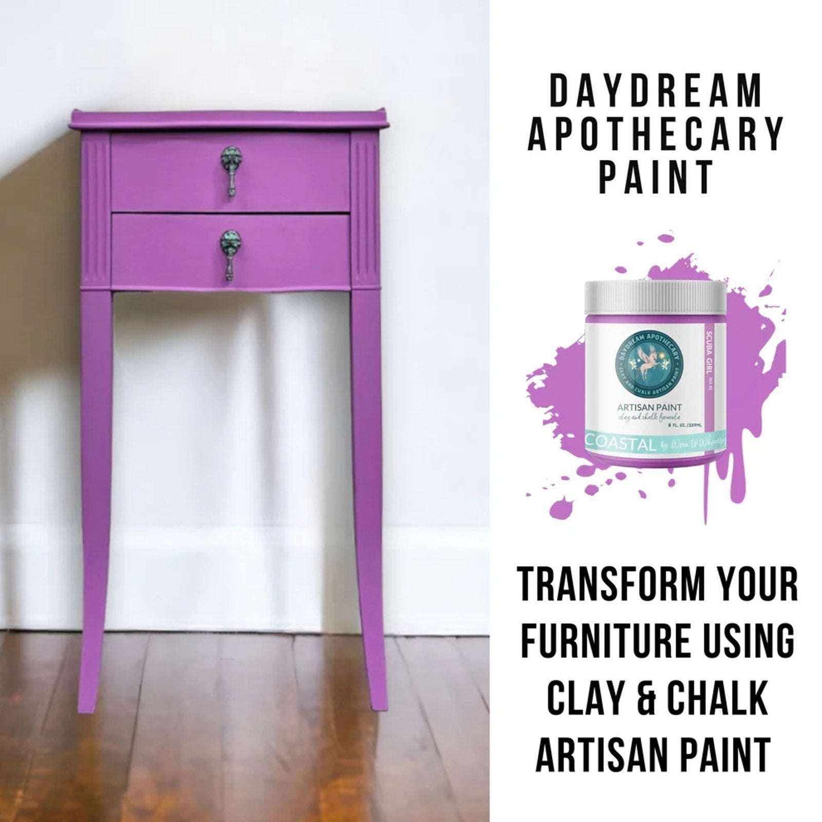 Daydream Apothecary Coastal Worn to Whimsy Artisan Chalk Paint Scuba Girl 16 oz