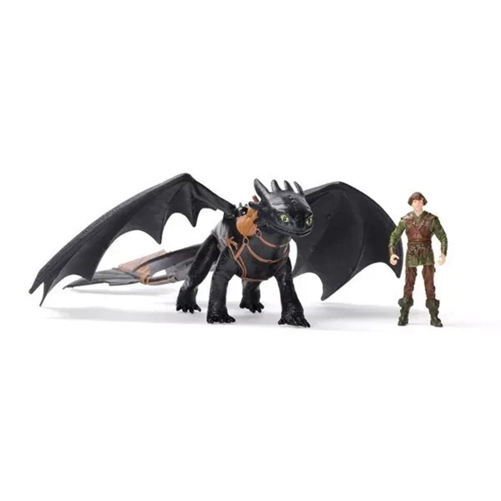 How to Train Your Dragon Toothless + Hiccup Action Figure Feel Real Dragon Wings