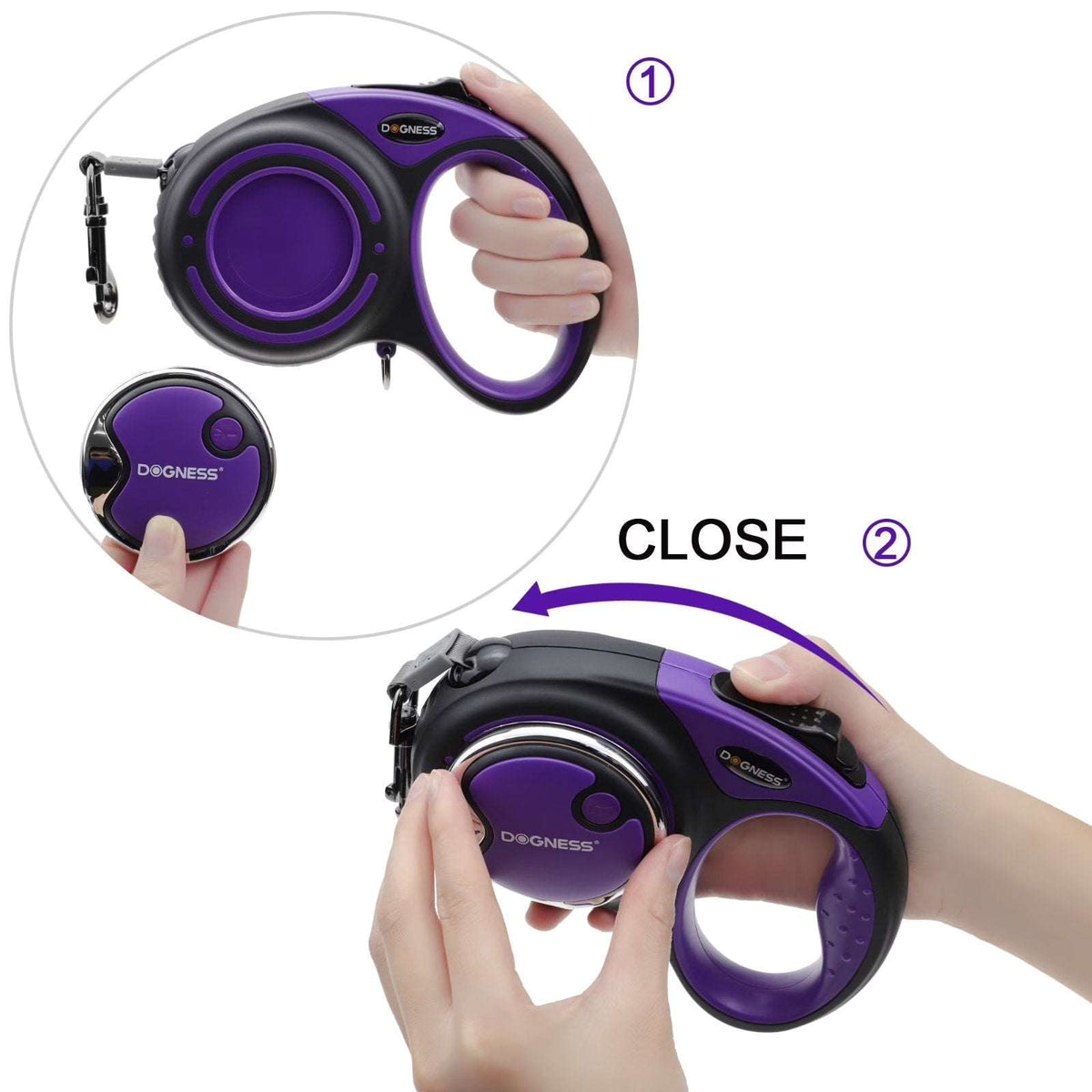 Smart Retractable Dog Leash Set w/ LED Light, Bluetooth Speaker, Bag Dispenser