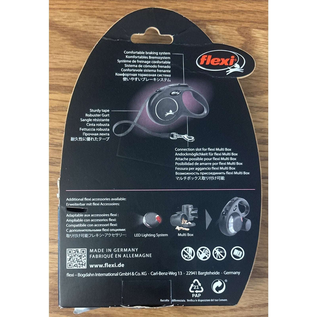 FLEXI New Classic Tape Retractable Dog Leash S Small Black 16ft Up to 33lbs