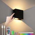 RGB Battery Operated Sconce with Remote Dimmable LED Wall Light Rechargeable