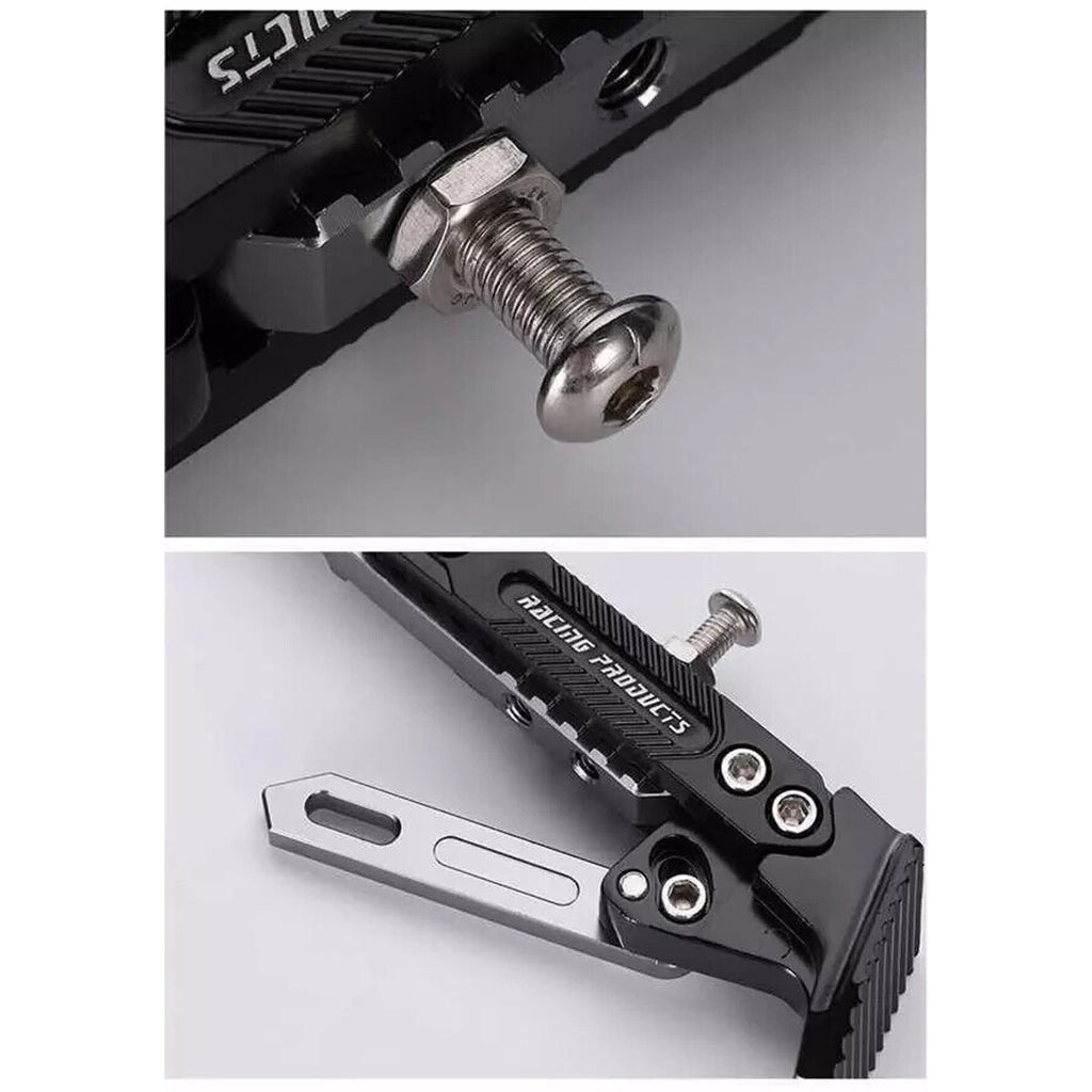 Motorcycle CNC Aluminum Alloy Kickstand Foot Side Support Adjustable READ