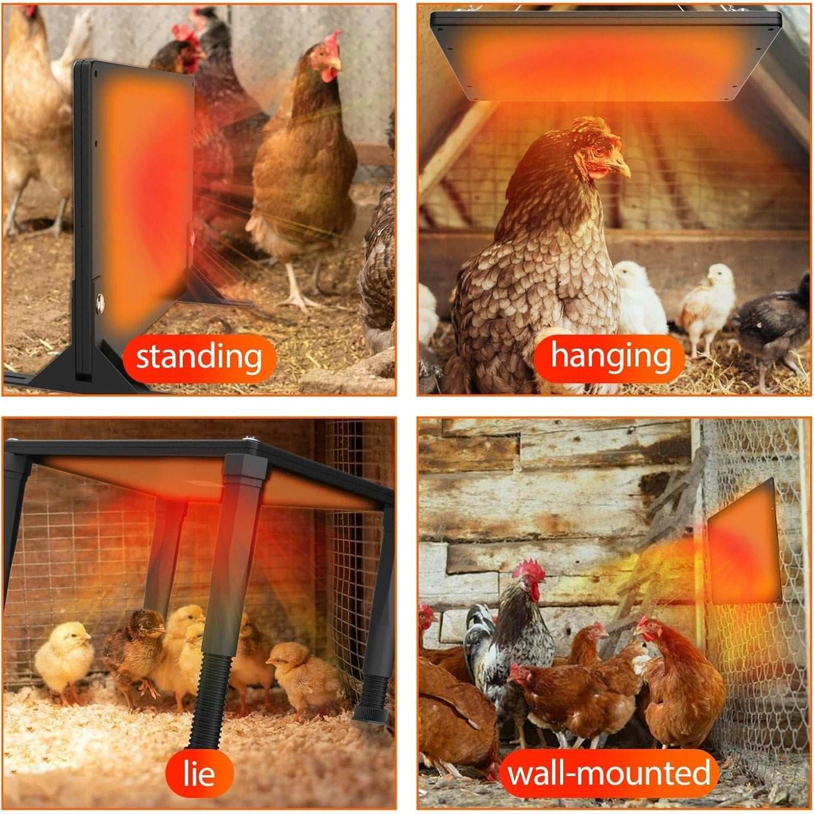 SAFE 120W Chicken Coop Heater & Brooder Radiant Heat w Thermostat & App Control