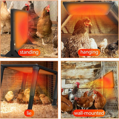 SAFE 120W Chicken Coop Heater & Brooder Radiant Heat w Thermostat & App Control