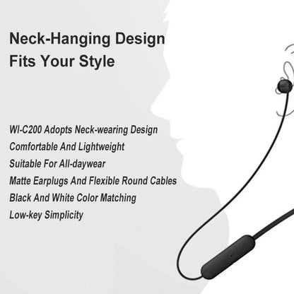 Sony WI-C200 Wireless In-ear Stereo Magnetic Headset Earbuds BT5.0 Calls w/ Mic