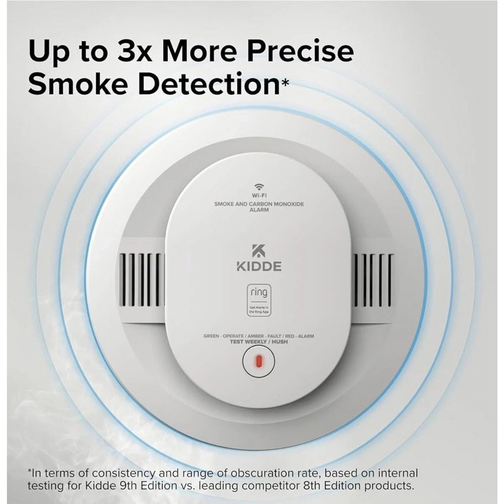 Kidde Ring Enabled Smart Smoke + Carbon Monoxide Alarm Detector Wired RGCUAR-RW