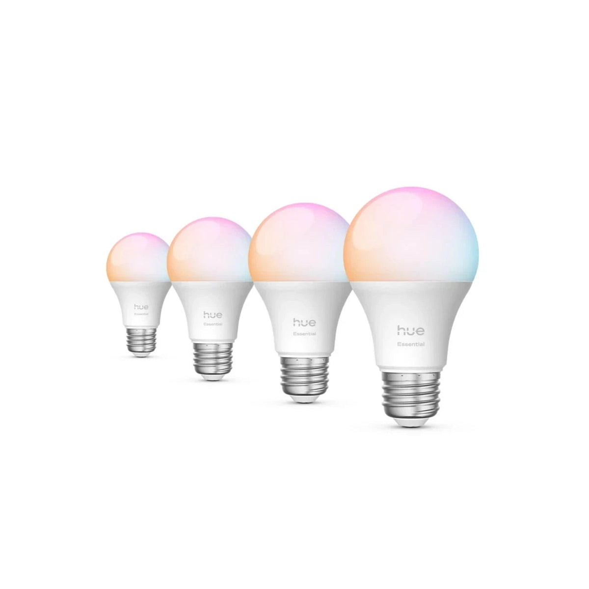4PK Philips Hue Essential A19 E26 Smart Bulb 800lm 8.8W White & Color Ambiance