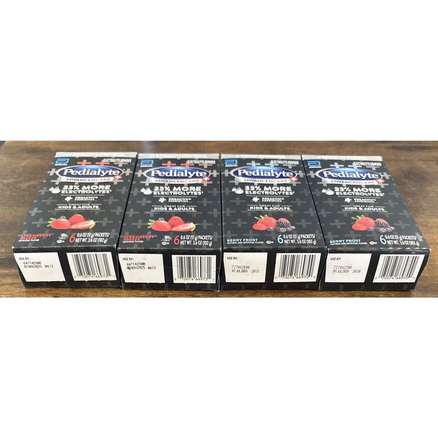 Pedialyte AdvancedCare Plus Electrolyte Powder Berry & Strawberry 24Pk (4 Boxes)