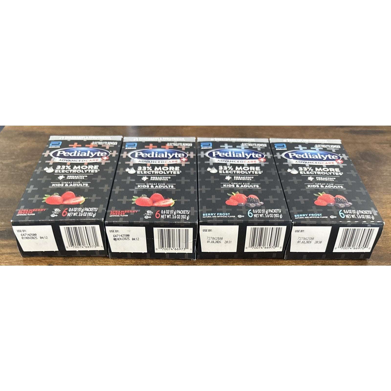 Pedialyte AdvancedCare Plus Electrolyte Powder Berry & Strawberry 24Pk (4 Boxes)