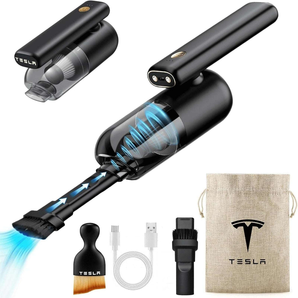 TESLA Handheld Cordless Vacuum Car Auto Home Folding w Dual LED Light High Power
