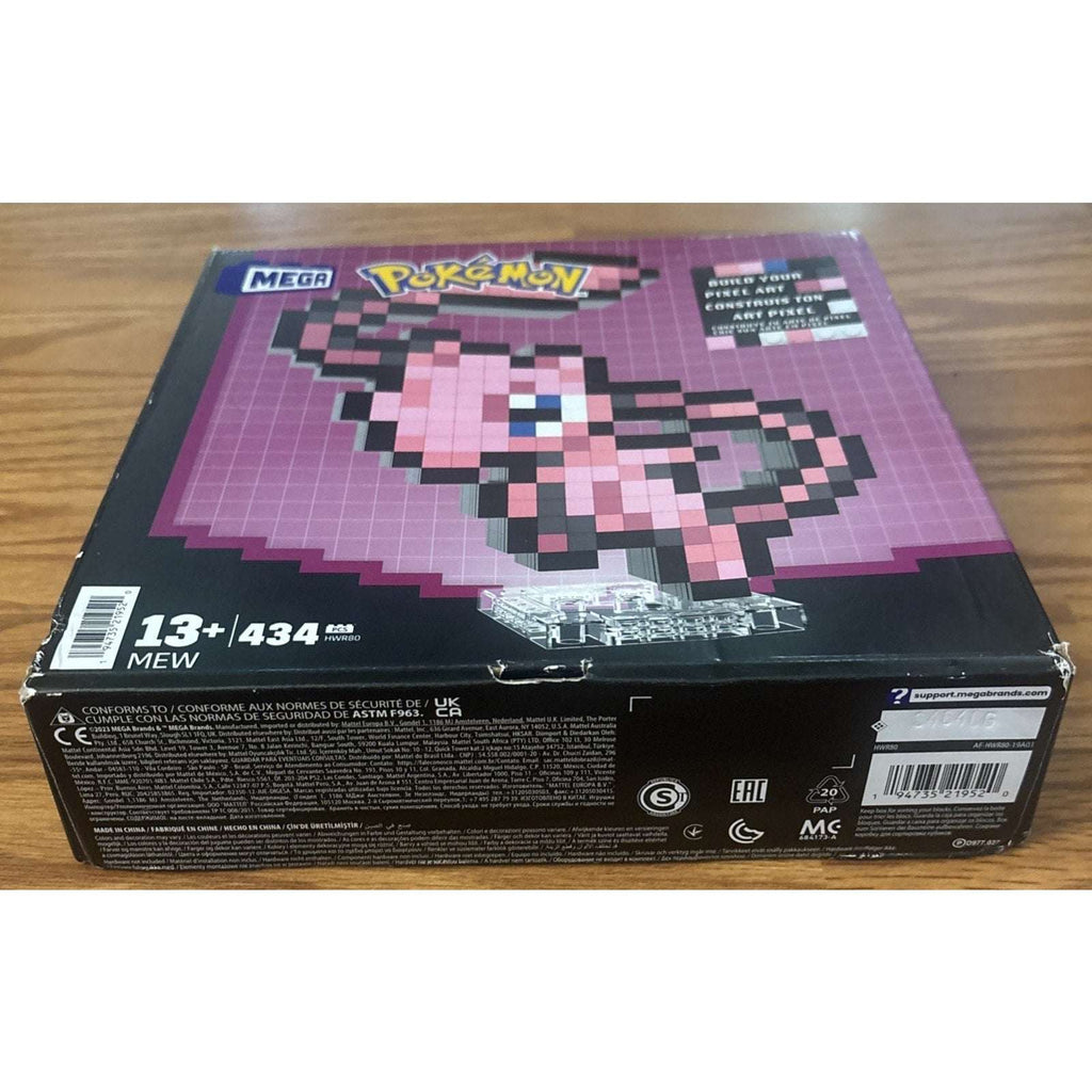 MEGA BLOKS Pokemon Mew Pixel Art 434 Piece Building Toy Set HWR80 - Retired 2025