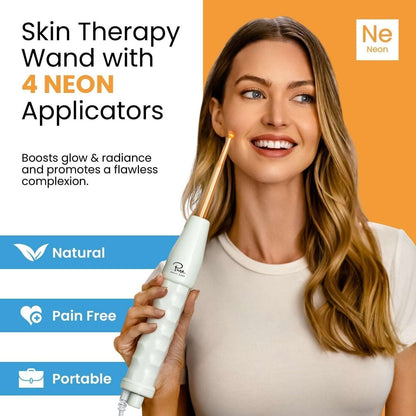 Pure Nuderma Daily Care Skin Therapy Machine with 4 Neon Wands for Skin & Hair