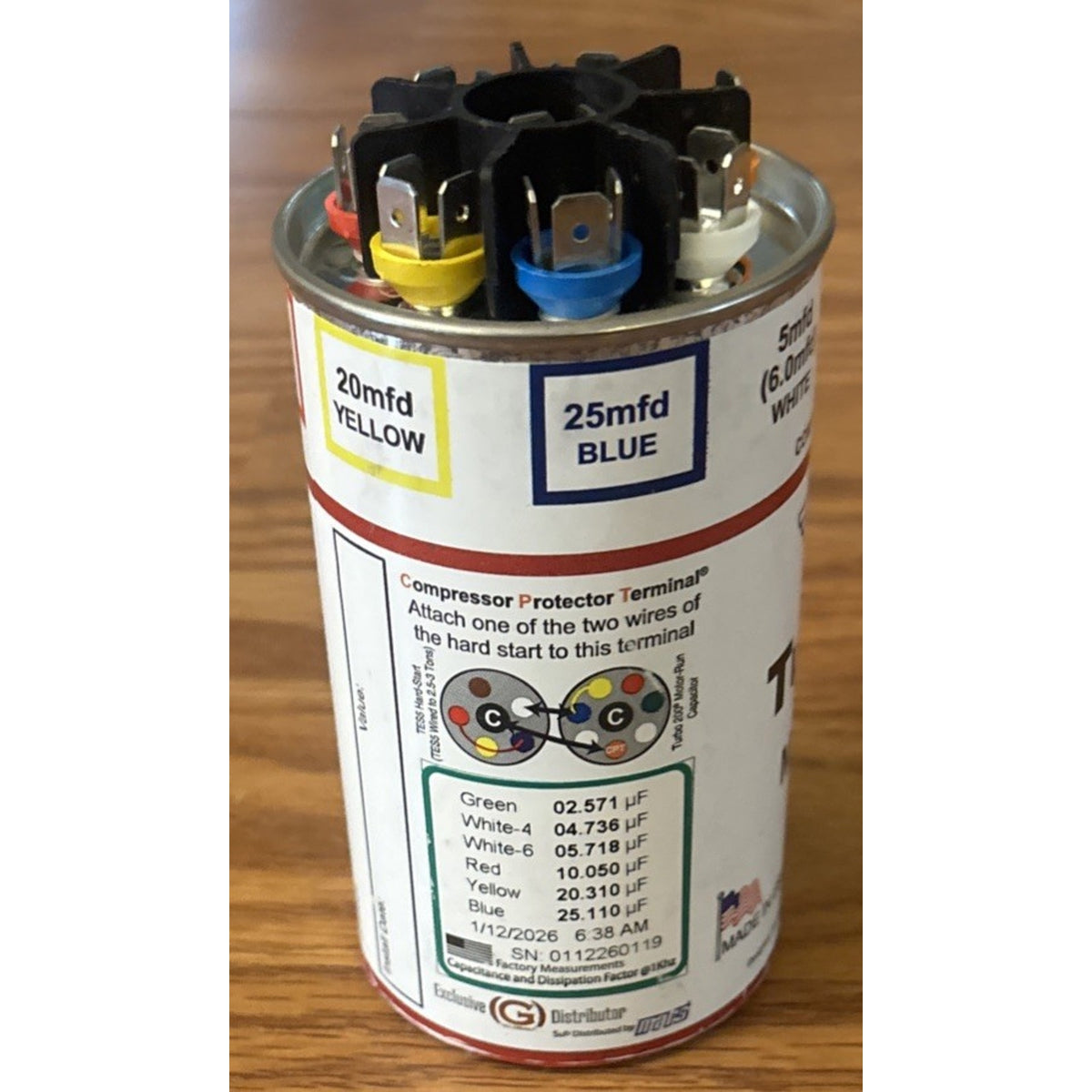 NEW Turbo 200 Motor Run Capacitor Amrad Universal 2.5-67.5 MFD Capacitor