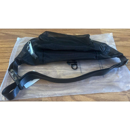 Alo Yoga Black Sheer Mesh Fanny Pack Belt Bag Crossbody