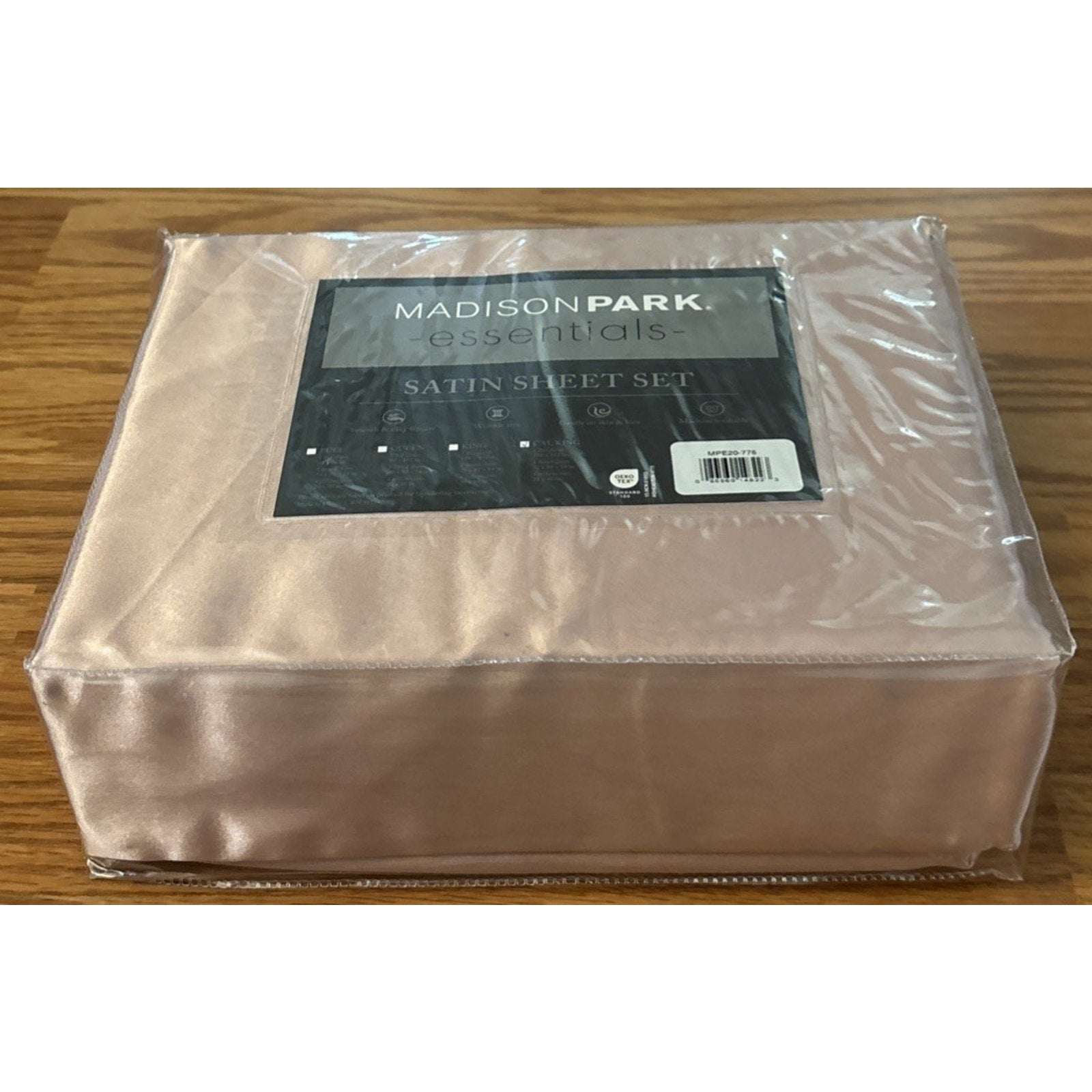 Madison Park 6PC Satin Cal King Sheet Set in Blush Pink GREAT for Skin & Hair