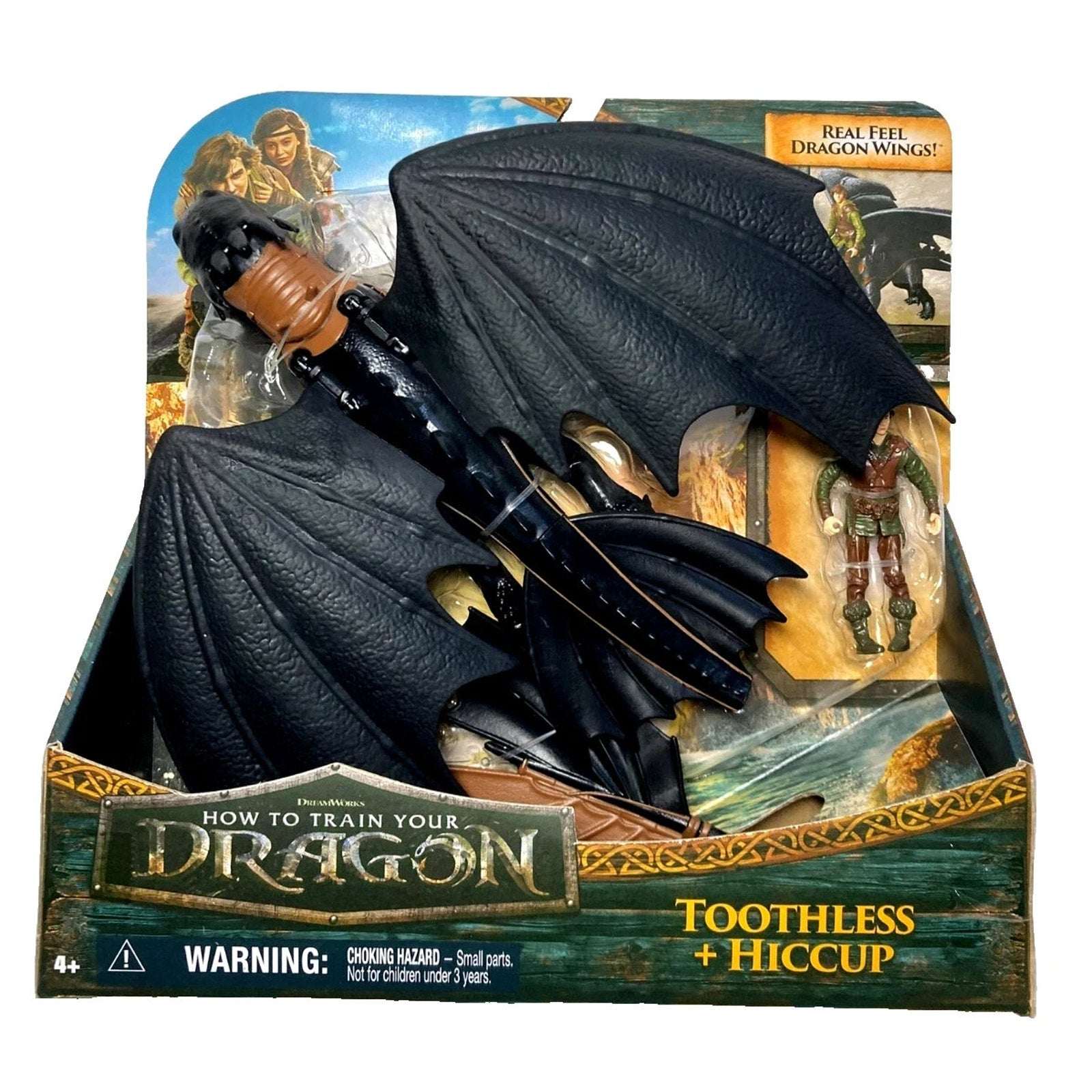 How to Train Your Dragon Toothless + Hiccup Action Figure Feel Real Dragon Wings