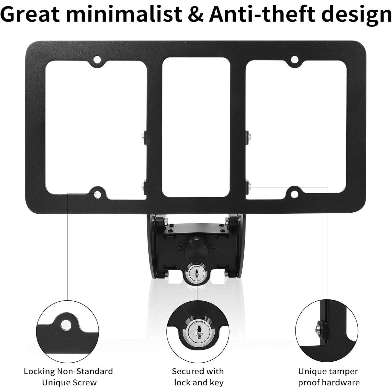Original Lockable Front License Plate Holder for 2020-2024 Tesla Model 3 / Y