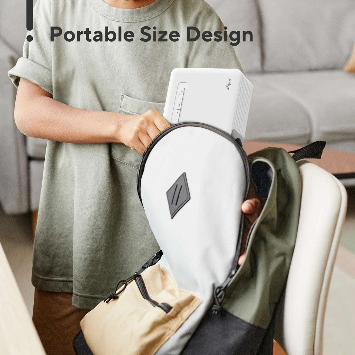 Akiyo WiFi Led Portable Projector w/ Stand & Remote Bundle iOS Android PC PS5