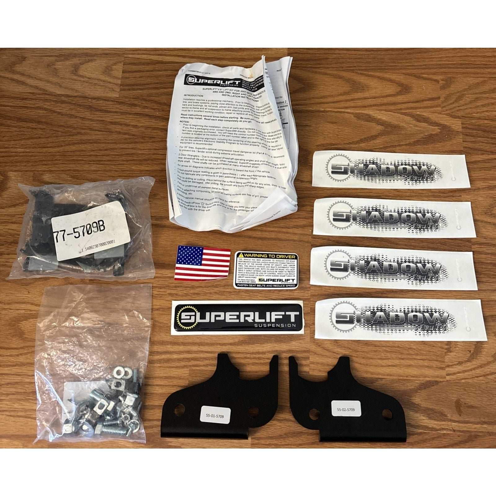 Superlift 2.5" Lift Kit 2007-2018 Jeep Wrangler JK 4WD 2WD 5709-1 Component Box