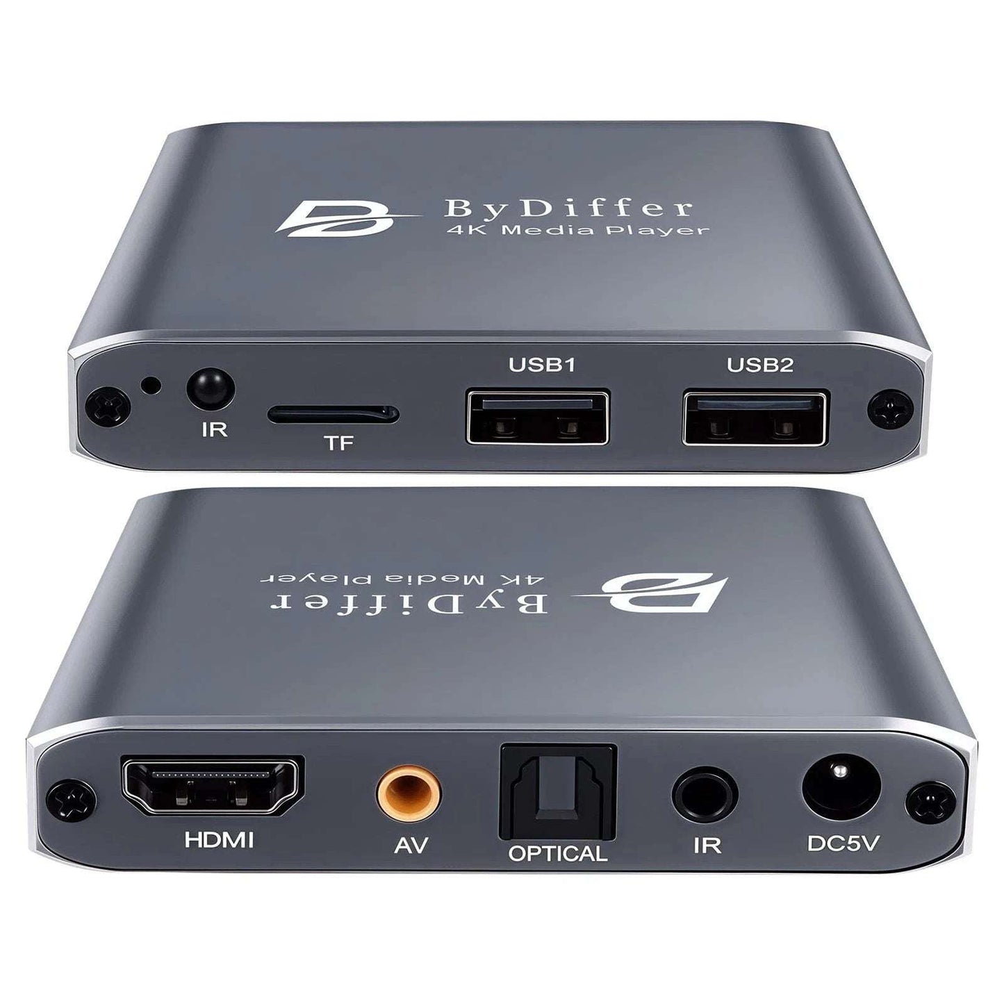 4K HD Digital Media Player TV MP4 Video Player USB Drive/Micro SD Card w/ Remote