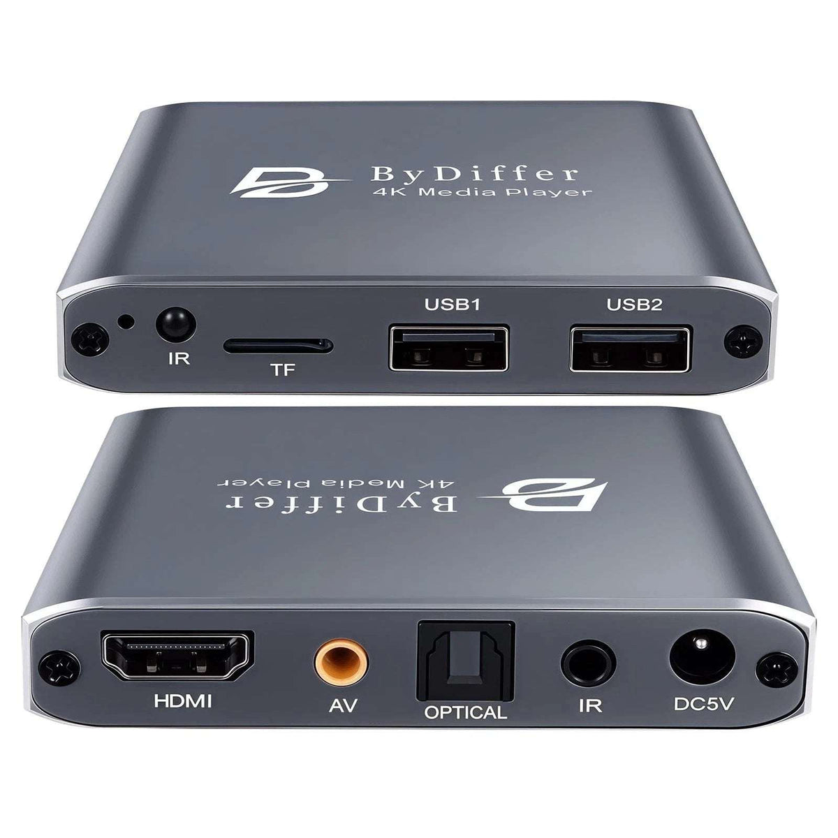 4K HD Digital Media Player TV MP4 Video Player USB Drive/Micro SD Card w/ Remote