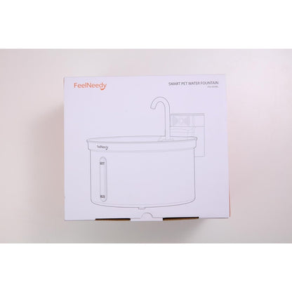 Wireless Smart Pet Cat Dog Water Fountain Rechargeable FEELNEEDY Stainless 3.5L