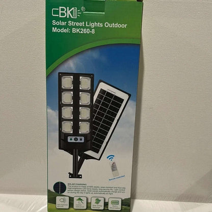 Outdoor Solar LED Street Flood Light Dusk To Dawn Remote Controlled & Waterproof