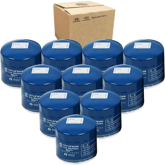 10-Pack Genuine OEM Engine Oil Filter for Hyundai and Kia 26300-35505