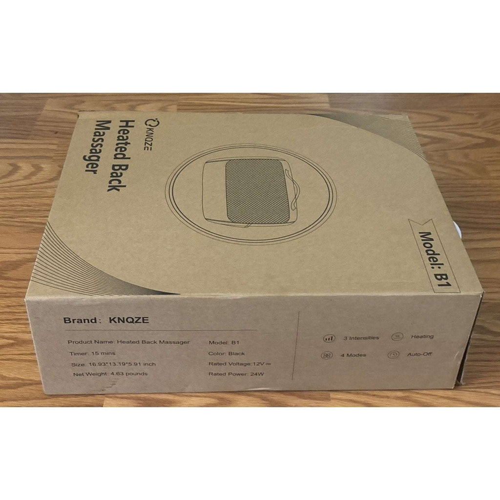 KNQZE 3-in-1 Shiatsu Back Massager Heated Lumbar Support 4D Kneading Deep Tissue