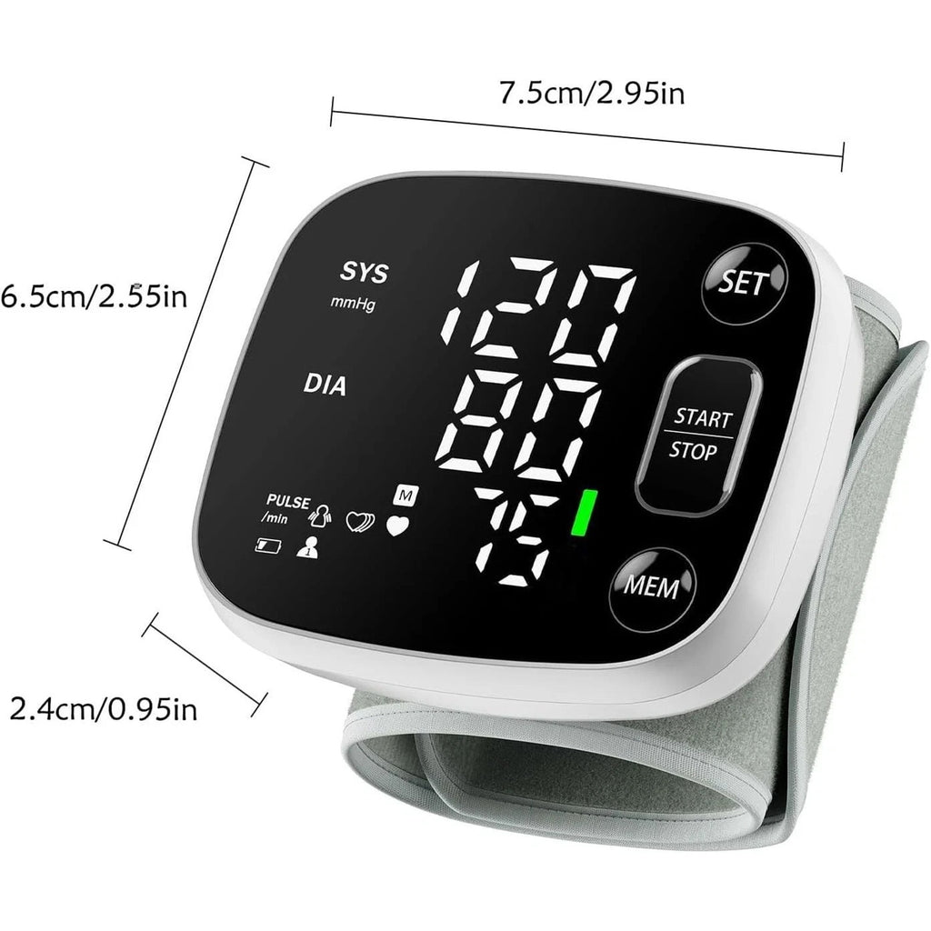 Oklar Automatic Blood Pressure Wrist Monitor for Home Use Rechargeable w/ Voice