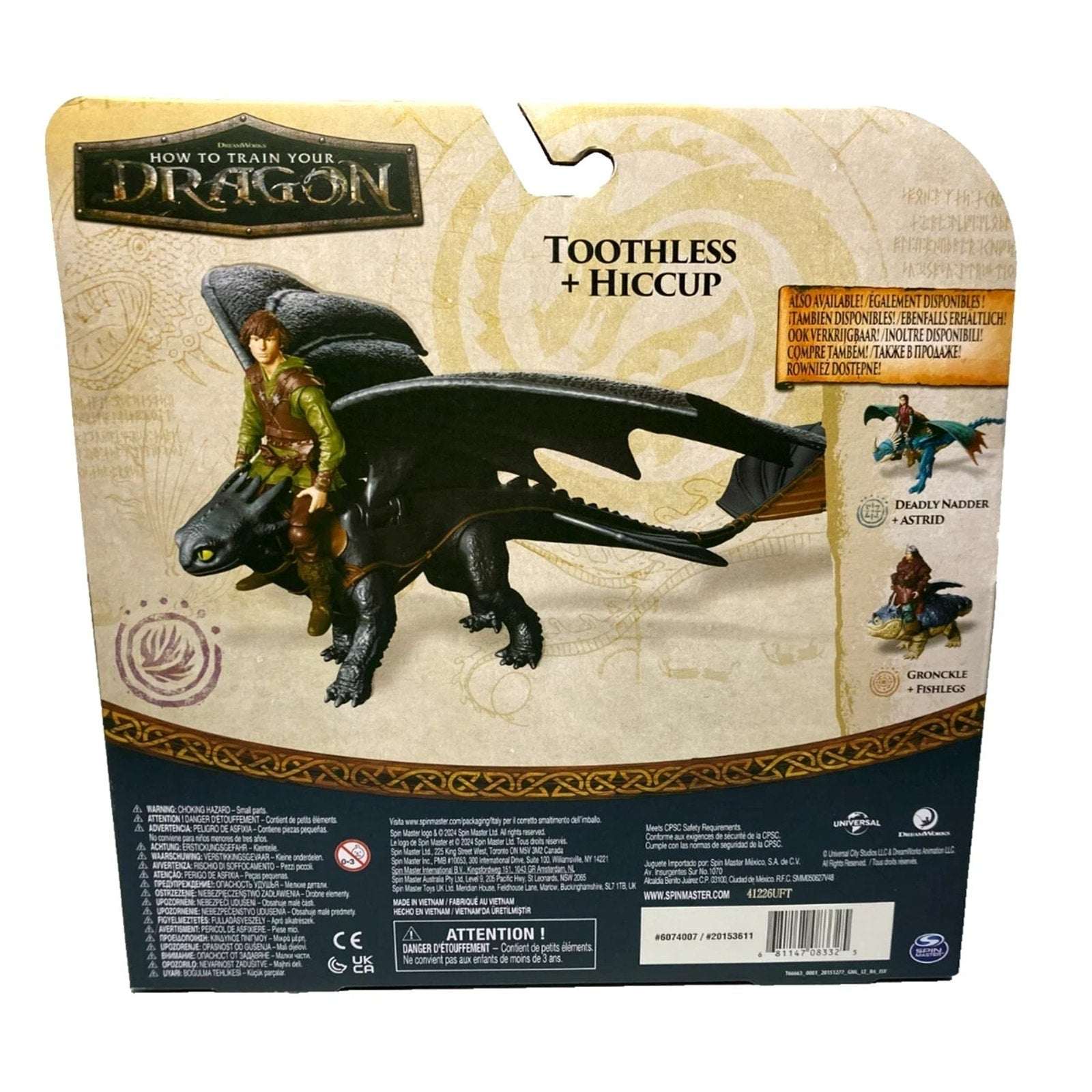 How to Train Your Dragon Toothless + Hiccup Action Figure Feel Real Dragon Wings