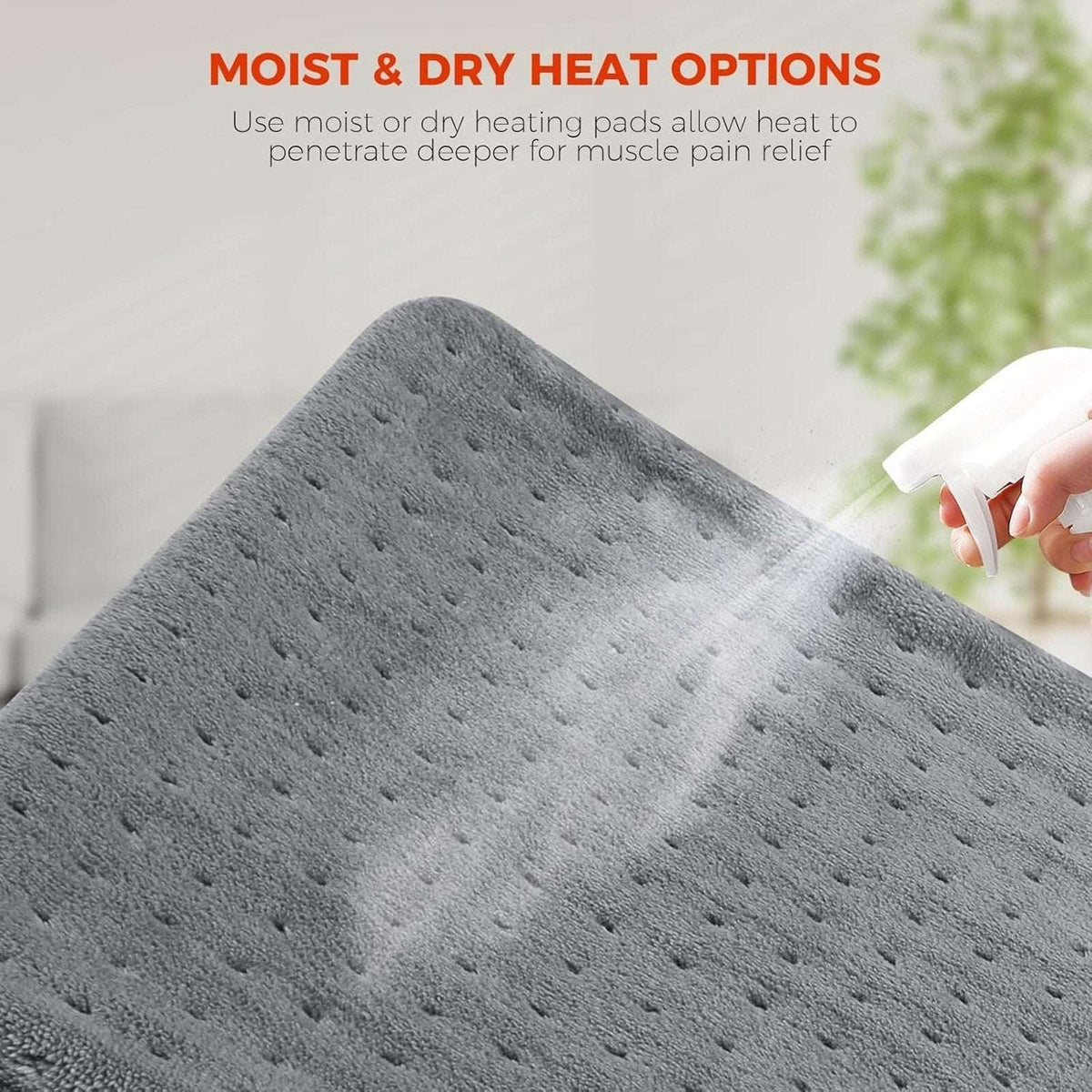 NOWWISH Heating Pad for Back Pain Relief & Cramps, XL 33x17" Moist & Dry Heat