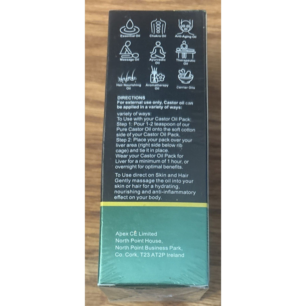 ALIVER Jamaican Black Castor Oil 100% Pure Extra Virgin Cold-Pressed 60ml