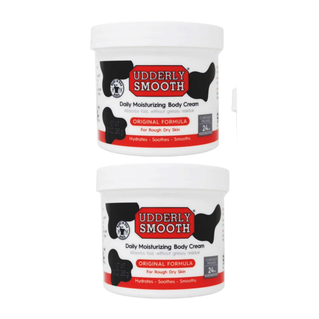 2 Pack Udderly Smooth Body Cream Soft Smooth Skin Original Formula, 10 Oz Each