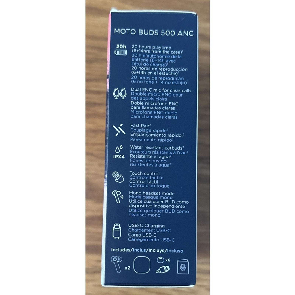 Motorola Sound Moto Buds 500 ANC True Wireless Earbuds - Active Noise Canceling
