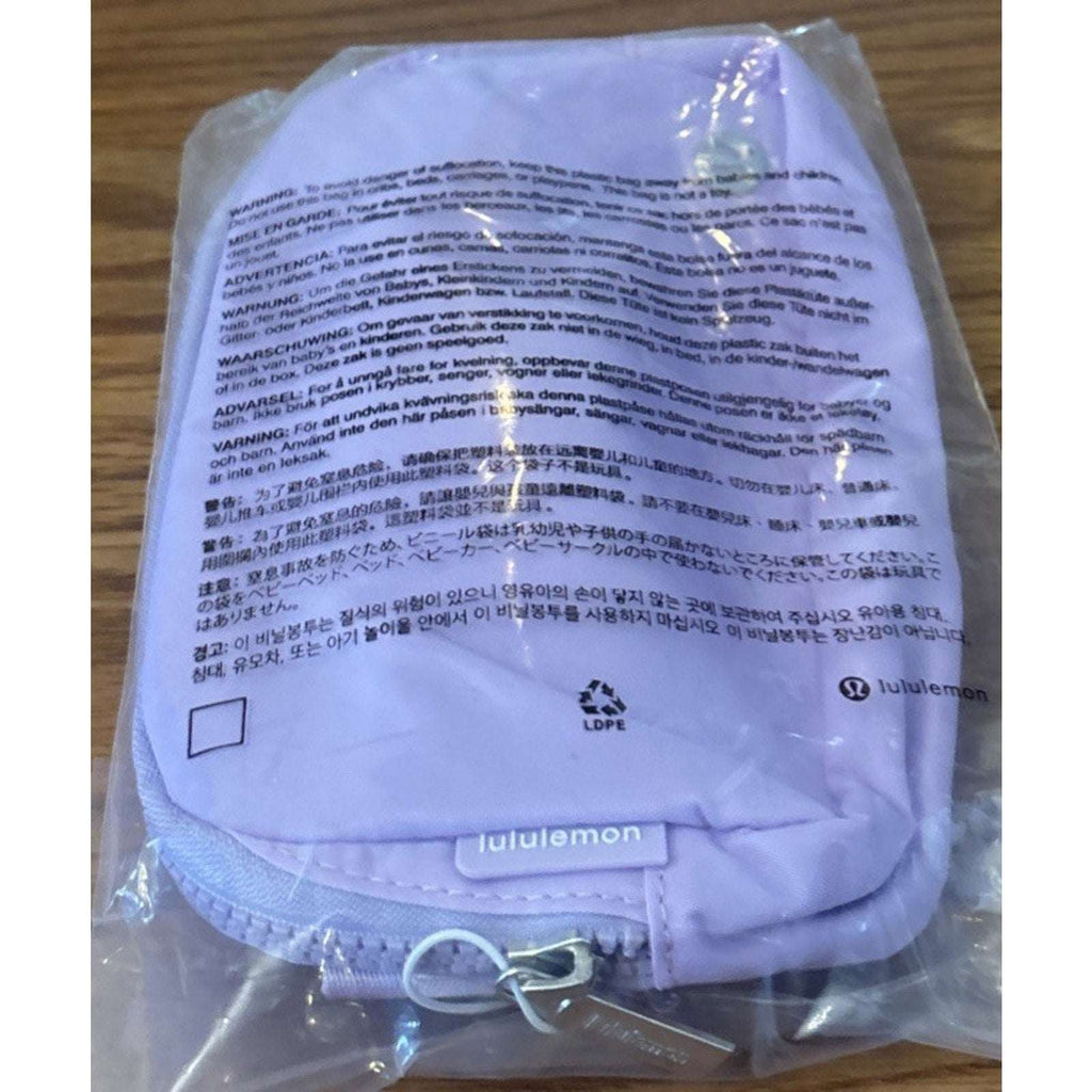 NWT Lululemon Everywhere Wordmark Crossbody Belt Bag 1L - Lilac Purple/Silver