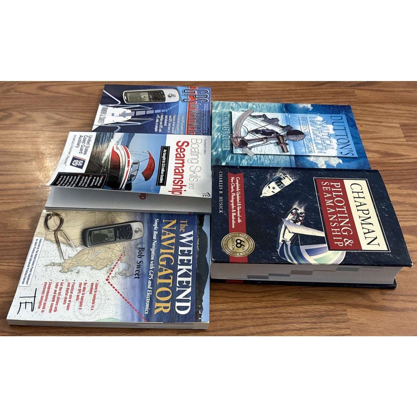 5 Nautical Navigation, Boating, GPS, Mariners Books Dutton's Chapman US Coast Gu