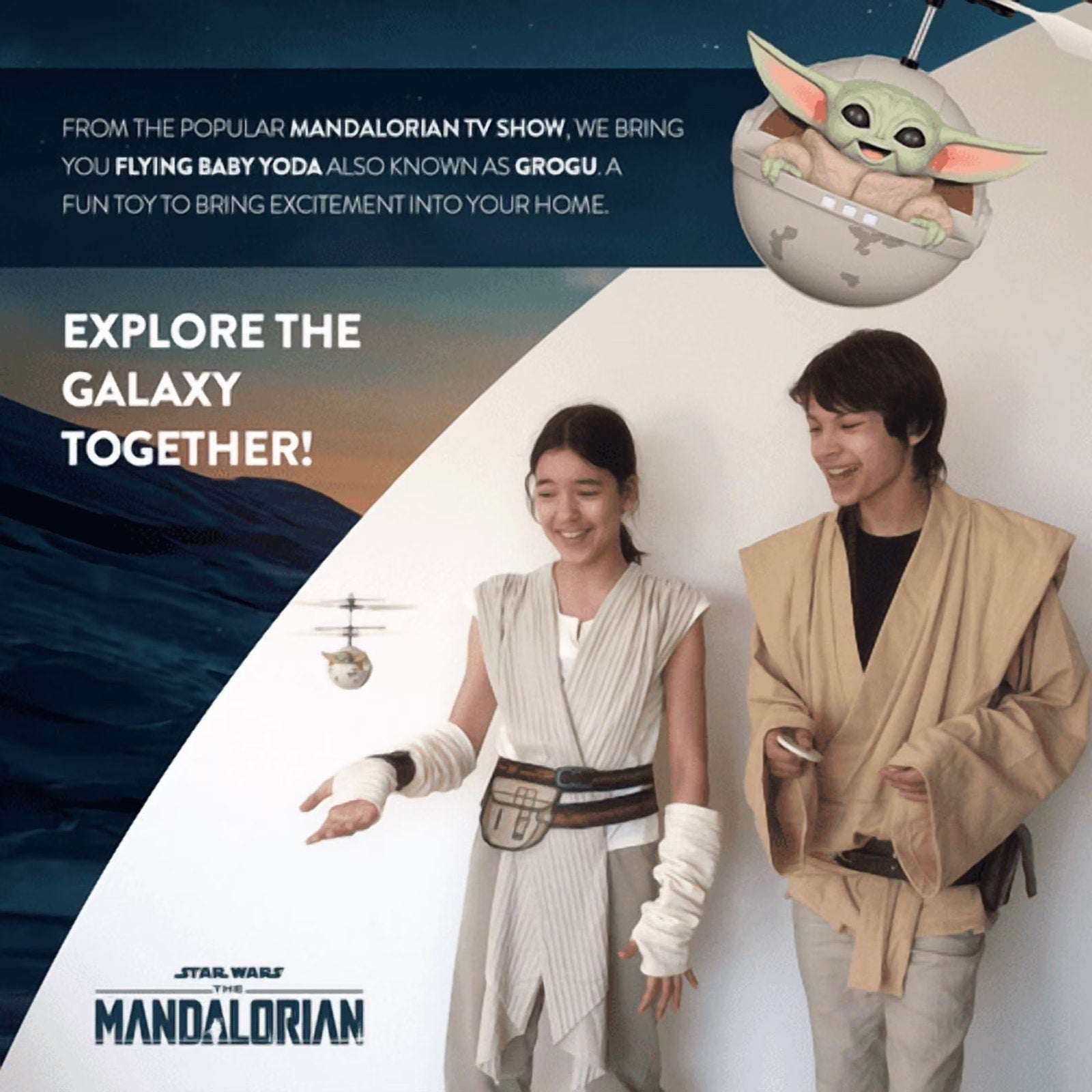 Star Wars Mandalorian The Child Motion Sensing Flying Helicopter Baby Yoda Drone