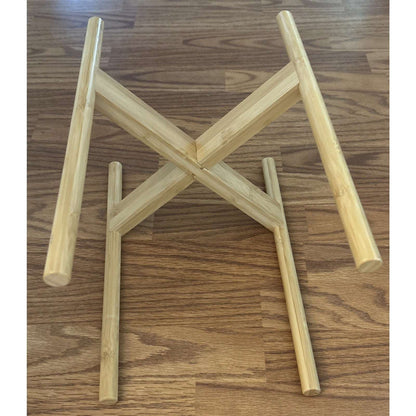 Bees & Buds 100% Bamboo Large Plant Stand for 12 Inch Pots Mid Century Modern