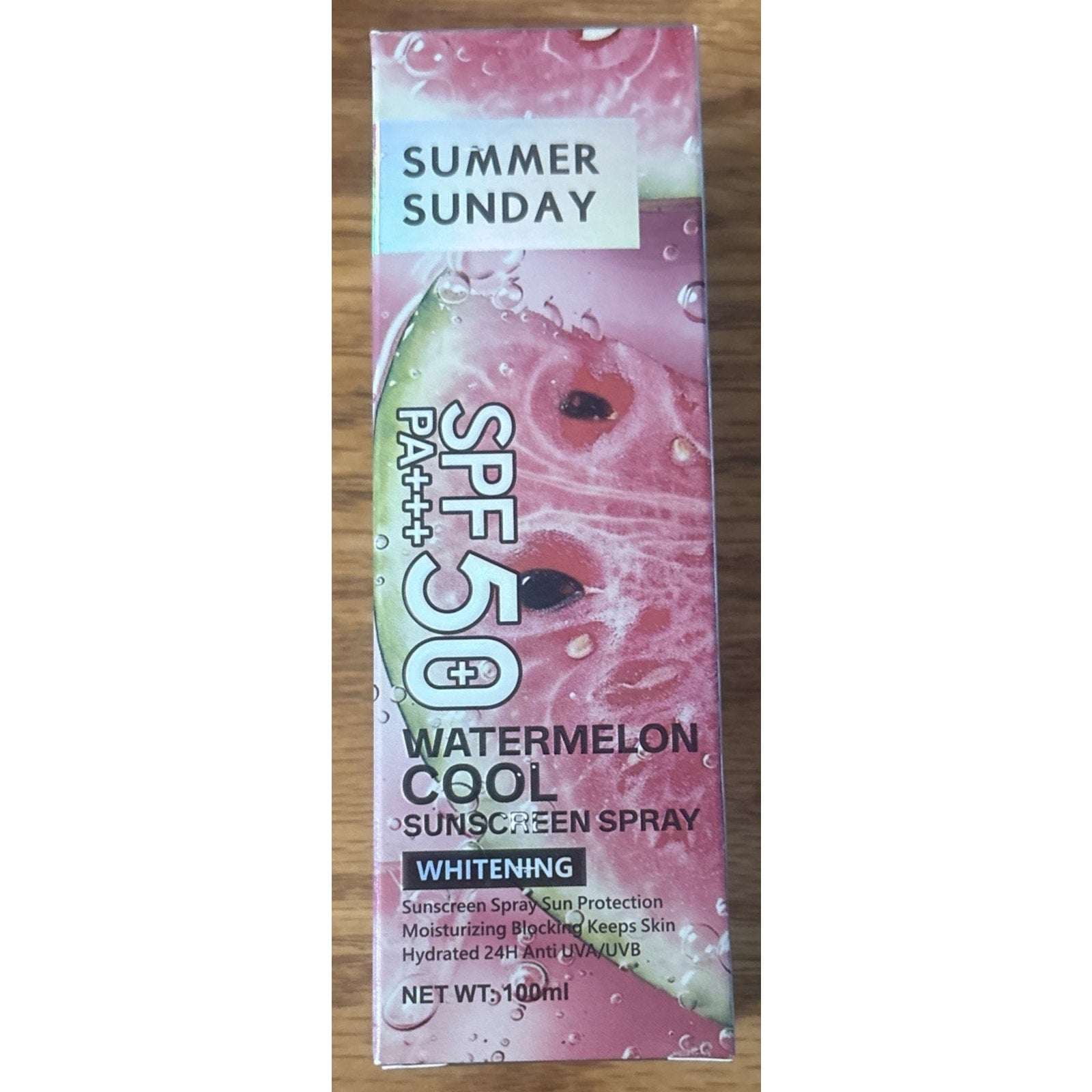 Pagevine Summer Sunday SPF 50 Watermelon Cool Moisturizing Sunscreen Spray
