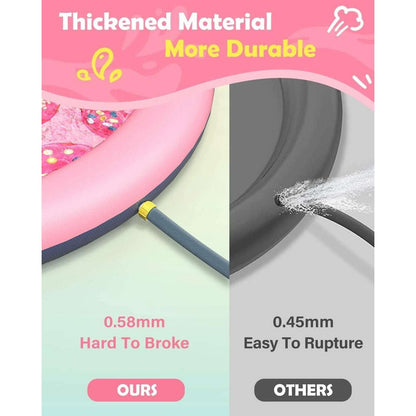 Wading Pool Summer Peteast 67" Dog/Kid Anti-Slip Splash Pad 0.58 mm Thickened