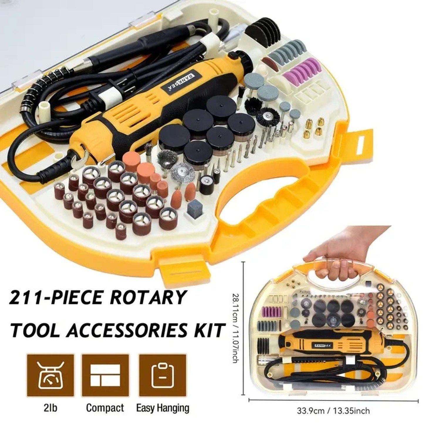 Variable Speed Rotary Tool Kit Electric Drill Polisher Sander Engraver Grinder