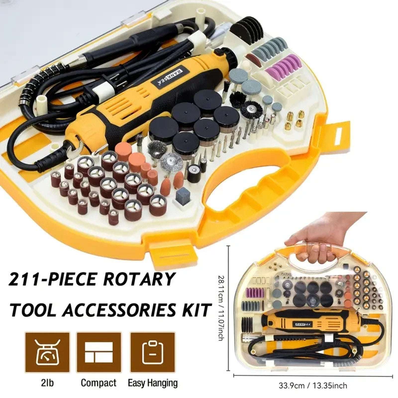 Variable Speed Rotary Tool Kit Electric Drill Polisher Sander Engraver Grinder