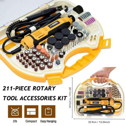 Variable Speed Rotary Tool Kit Electric Drill Polisher Sander Engraver Grinder