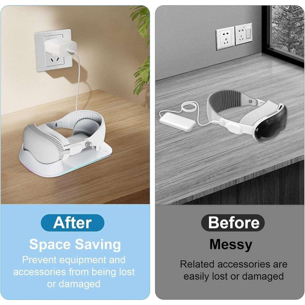for Apple Vision Pro Magnetic Charging Dock Stand w/ AR Technology & RGB Light