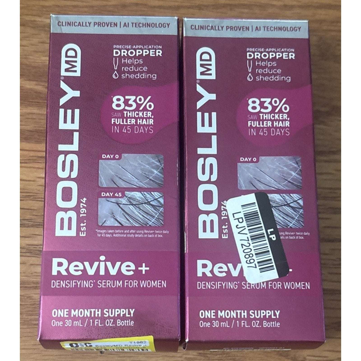 2x BosleyMD Revive + Densifying Hair Regrowth Serum for Women 2 Month Supply NEW