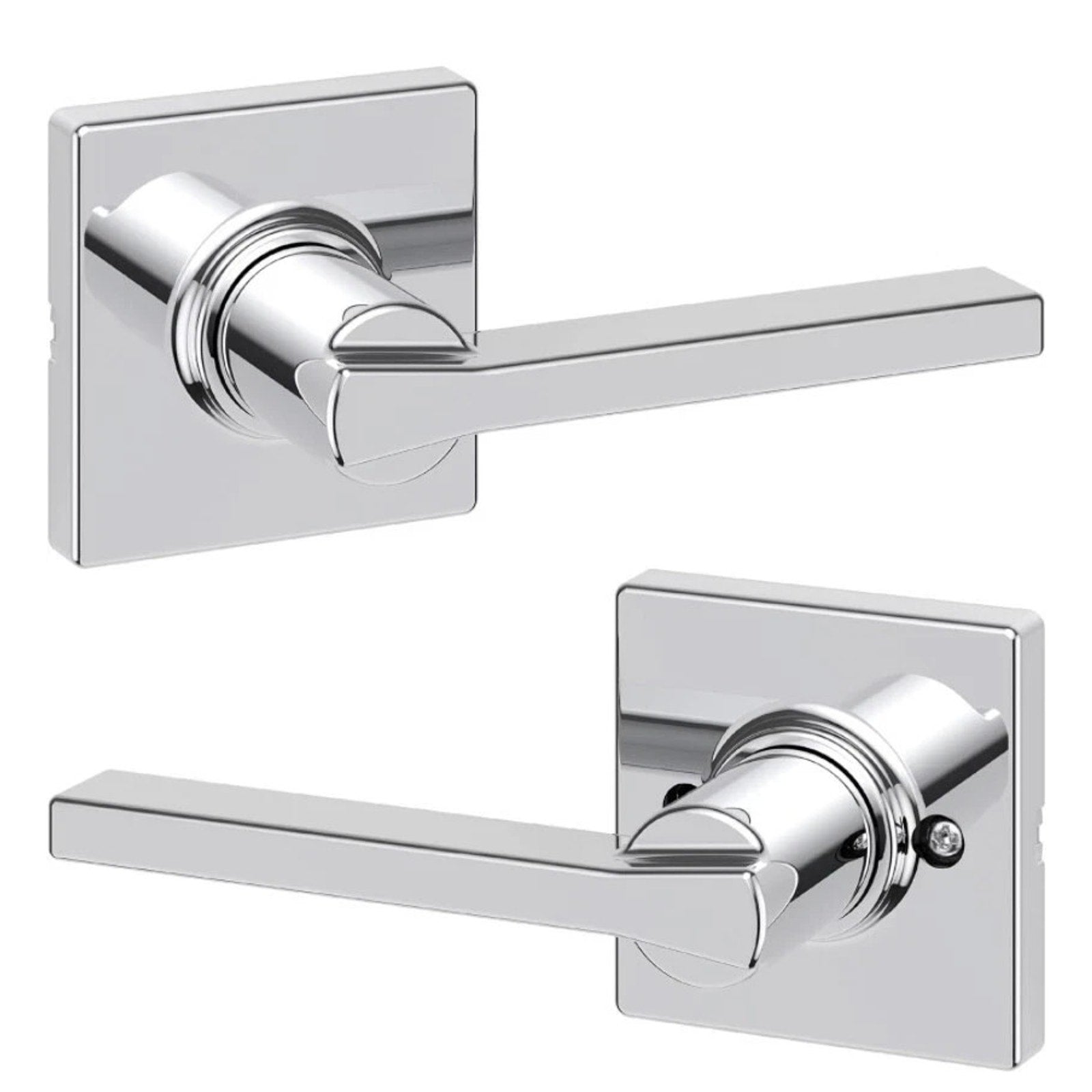 2 Kwikset 92001-605 Casey Passage Hallway Closet Door Square Lever Set in Chrome