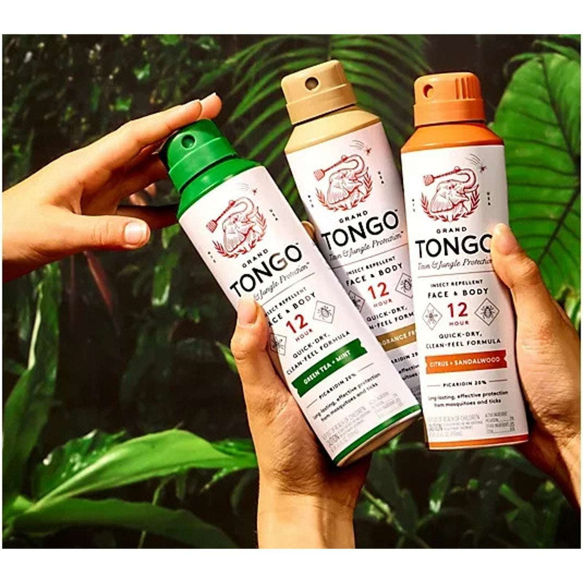 3PK Grand Tongo Insect Repellent Spray Picaridin 20% Deet-Free Mosquitoes Ticks
