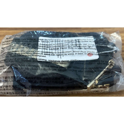 Lululemon Dual Pouch Wristlet Wallet Keychain Wordmark - Black and Gold