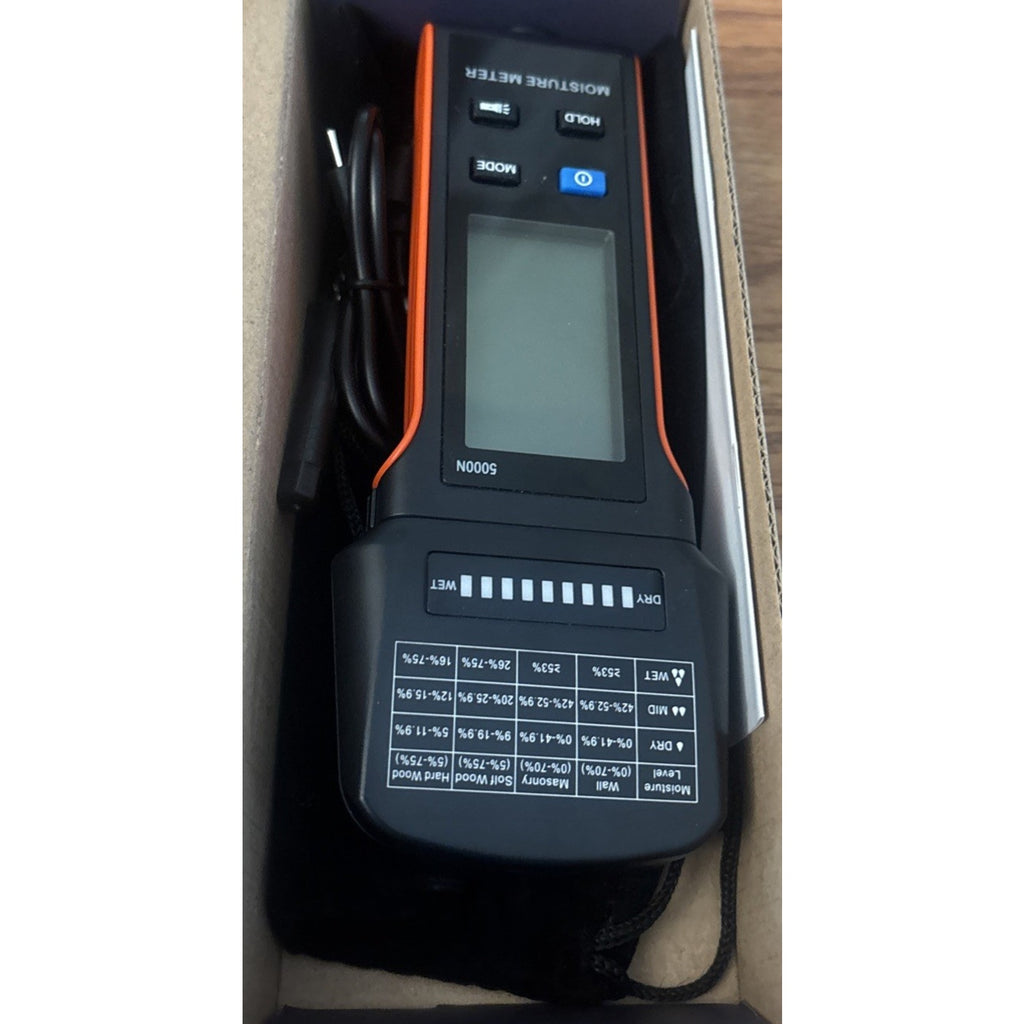 Pinless Wood Moisture Meter – Drywall, Mold & Lumber Moisture Detector with LCD